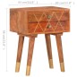 vidaXL Mesita de noche de madera maciza de mango 43x30x58 cm vidaXL Mesita de noche de madera maciza de mango 43x30x58 cm