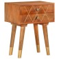 vidaXL Mesita de noche de madera maciza de mango 43x30x58 cm vidaXL Mesita de noche de madera maciza de mango 43x30x58 cm