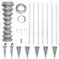 vidaXL Valla metálica con estacas postes acero galvanizado 15x0,8 m vidaXL Valla metálica con estacas postes acero galvanizado 15x0,8 m