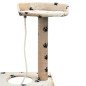vidaXL Rascador para gatos poste rascador de sisal 150cm huellas beige vidaXL Rascador para gatos poste rascador de sisal 150cm huellas beige