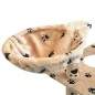 vidaXL Rascador para gatos poste rascador de sisal 150cm huellas beige vidaXL Rascador para gatos poste rascador de sisal 150cm huellas beige