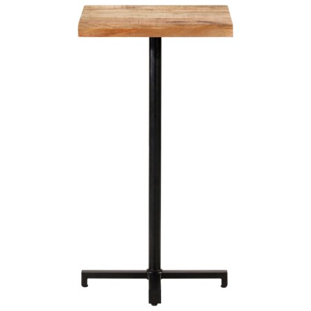 vidaXL Mesa alta de bar cuadrada madera de mango rugosa 50x50x110 cm