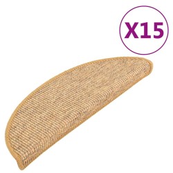 vidaXL Alfombrilla autoadhesiva escalera 15 uds naranja 56x17x3 cm