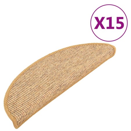 vidaXL Alfombrilla autoadhesiva escalera 15 uds naranja 56x17x3 cm