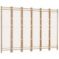 vidaXL Biombo plegable de 6 paneles bambú y lona 240 cm vidaXL Biombo plegable de 6 paneles bambú y lona 240 cm