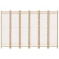 vidaXL Biombo plegable de 6 paneles bambú y lona 240 cm vidaXL Biombo plegable de 6 paneles bambú y lona 240 cm