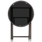 vidaXL Mesa de centro ratán sintético y vidrio templado marrón 60 cm vidaXL Mesa de centro ratán sintético y vidrio templado marrón 60 cm
