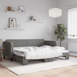 vidaXL Sofá cama nido tela gris oscuro 80x200 cm