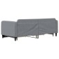 vidaXL Sofá cama nido con cajones tela gris claro 90x200 cm vidaXL Sofá cama nido con cajones tela gris claro 90x200 cm