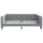 vidaXL Sofá cama nido con cajones tela gris claro 90x200 cm vidaXL Sofá cama nido con cajones tela gris claro 90x200 cm
