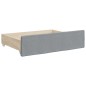 vidaXL Sofá cama nido con cajones tela gris claro 90x200 cm vidaXL Sofá cama nido con cajones tela gris claro 90x200 cm