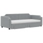 vidaXL Sofá cama nido con cajones tela gris claro 90x200 cm vidaXL Sofá cama nido con cajones tela gris claro 90x200 cm