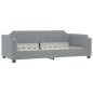vidaXL Sofá cama nido con cajones tela gris claro 90x200 cm vidaXL Sofá cama nido con cajones tela gris claro 90x200 cm
