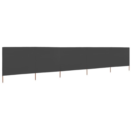 vidaXL Paravientos de 5 paneles tela gris antracita 600x120 cm