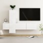 vidaXL Muebles de salón 3 pzas madera ingeniería blanco brillo vidaXL Muebles de salón 3 pzas madera ingeniería blanco brillo