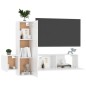 vidaXL Muebles de salón 3 pzas madera ingeniería blanco brillo vidaXL Muebles de salón 3 pzas madera ingeniería blanco brillo