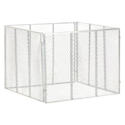 vidaXL Compostador de jardín hierro galvanizado 100x100x77 cm