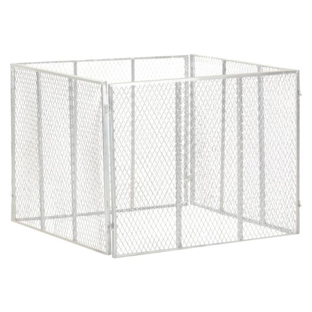 vidaXL Compostador de jardín hierro galvanizado 100x100x77 cm