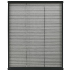 vidaXL Mosquitera plisada para ventanas aluminio antracita 80x100cm