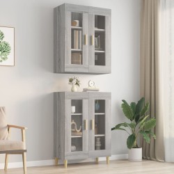 vidaXL Armario de pared colgante gris Sonoma 69,5x34x90 cm