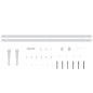 vidaXL Kit mini puerta corredera armario acero carbono blanco 200 cm vidaXL Kit mini puerta corredera armario acero carbono blanco 200 cm