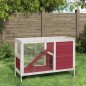 vidaXL Conejera de madera maciza de pino mocha 103x44x69,5 cm