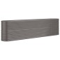 vidaXL Jardinera arriate acero recubrimiento polvo gris 260x40x68 cm vidaXL Jardinera arriate acero recubrimiento polvo gris 260x40x68 cm