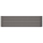 vidaXL Jardinera arriate acero recubrimiento polvo gris 260x40x68 cm vidaXL Jardinera arriate acero recubrimiento polvo gris 260x40x68 cm
