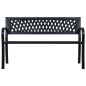 vidaXL Banco de jardín acero negro 120 cm vidaXL Banco de jardín acero negro 120 cm
