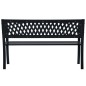 vidaXL Banco de jardín acero negro 120 cm vidaXL Banco de jardín acero negro 120 cm
