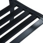 vidaXL Banco de jardín acero negro 120 cm vidaXL Banco de jardín acero negro 120 cm