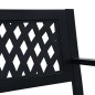 vidaXL Banco de jardín acero negro 120 cm vidaXL Banco de jardín acero negro 120 cm