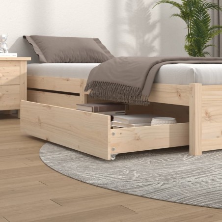 vidaXL Cajones de cama 2 unidades madera maciza de pino
