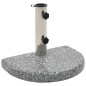 vidaXL Base de sombrilla de granito semicircular gris 10 kg vidaXL Base de sombrilla de granito semicircular gris 10 kg
