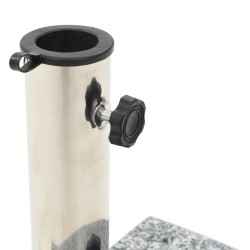 vidaXL Base de sombrilla de granito semicircular gris 10 kg