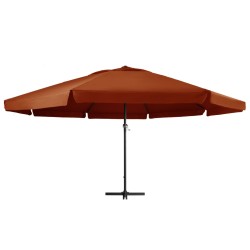 vidaXL Sombrilla de jardín con palo de aluminio terracota 600 cm 