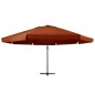 vidaXL Sombrilla de jardín con palo de aluminio terracota 600 cm 
