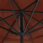 vidaXL Sombrilla de jardín con palo de aluminio terracota 600 cm 
