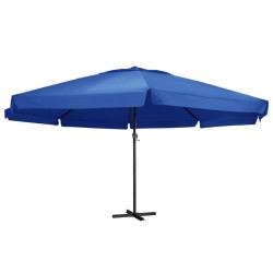 vidaXL Sombrilla de jardín con palo de aluminio azul azure 600 cm 