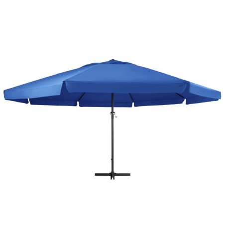 vidaXL Sombrilla de jardín con palo de aluminio azul azure 600 cm 