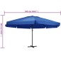 vidaXL Sombrilla de jardín con palo de aluminio azul azure 600 cm vidaXL Sombrilla de jardín con palo de aluminio azul azure 600 cm
