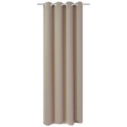 vidaXL Cortina opaca con ojales de metal crema 270x245 cm 