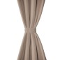 vidaXL Cortina opaca con ojales de metal crema 270x245 cm 