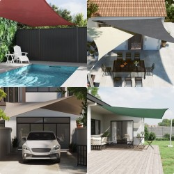 vidaXL Toldo de vela triangular tela Oxford gris antracita 3x4x5 m