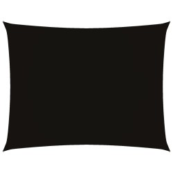 vidaXL Toldo de vela rectangular tela Oxford negro 2x3 m