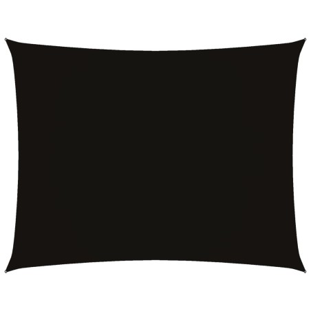 vidaXL Toldo de vela rectangular tela Oxford negro 2x3 m