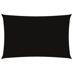 vidaXL Toldo de vela rectangular tela Oxford negro 2,5x5 m