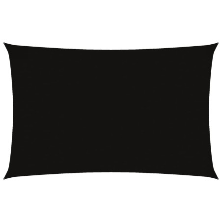 vidaXL Toldo de vela rectangular tela Oxford negro 2,5x5 m
