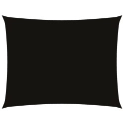 vidaXL Toldo de vela rectangular tela Oxford negro 4x6 m