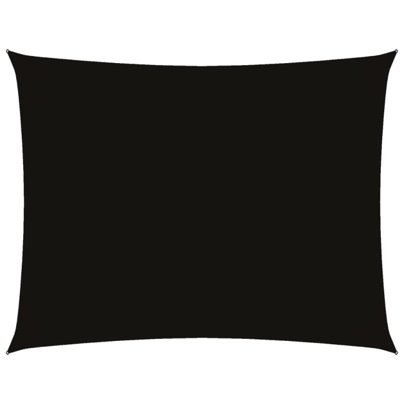 vidaXL Toldo de vela rectangular tela Oxford negro 4x6 m vidaXL Toldo de vela rectangular tela Oxford negro 4x6 m